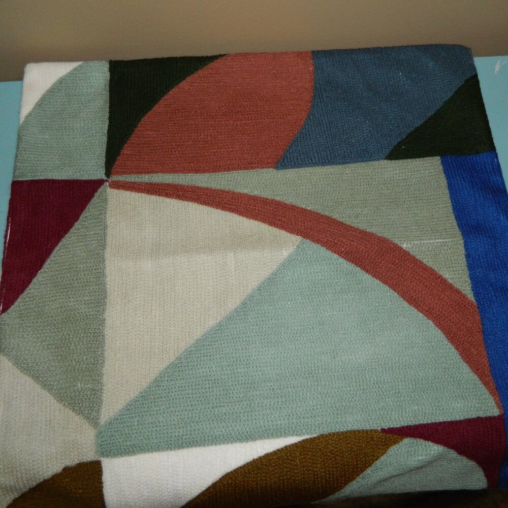 West Elm Crewel Shapes Pillow Cover
